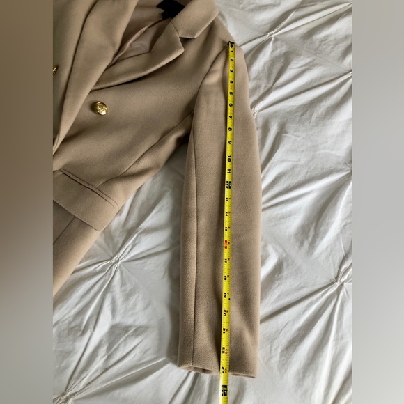 Banana Republic Double Breasted Coat Blazer Cream Gold Buttons Size XS - Picture 8 of 9